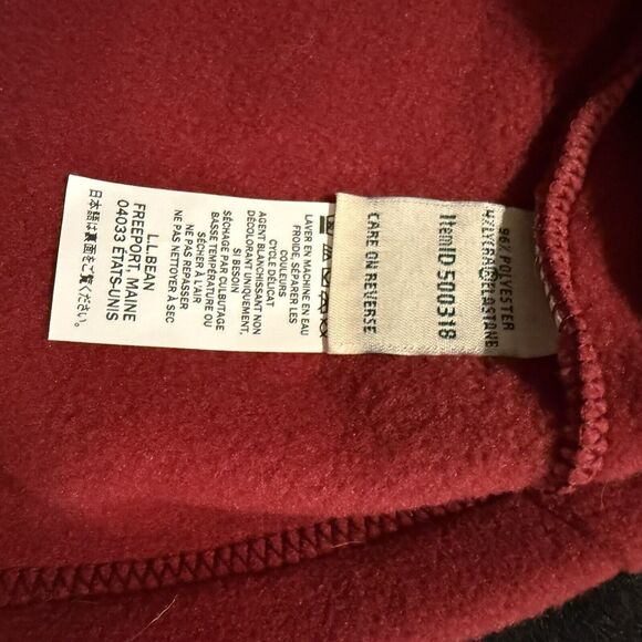 Rare Vintage LL Bean Red Fleece Vest New With Tags Womens Size Medium - Picture 13 of 14